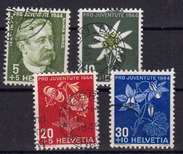 Briefmarke Schweiz 439-42 o