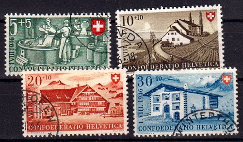 Briefmarke Schweiz 471-74 o