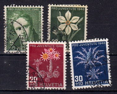 Briefmarke Schweiz 475-78 o