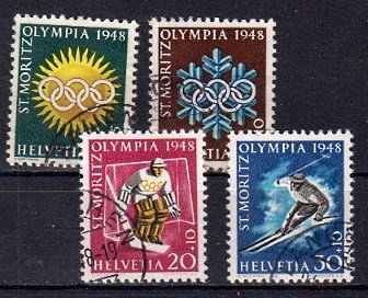 Briefmarke Schweiz 492-95 o
