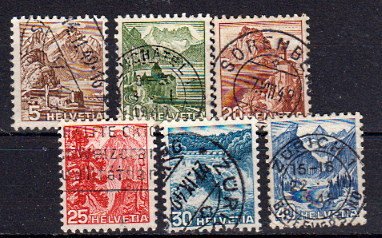 Briefmarke Schweiz 500-05 o