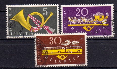Briefmarke Schweiz 519-21 o