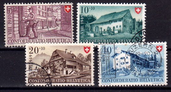 Briefmarke Schweiz 525-28 o
