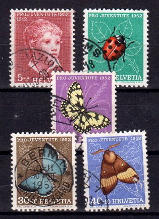Briefmarke Schweiz 575-79 o