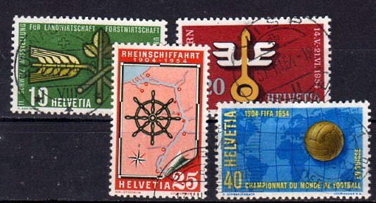 Briefmarke Schweiz 593-96 o
