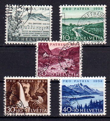 Briefmarke Schweiz 597-601 o