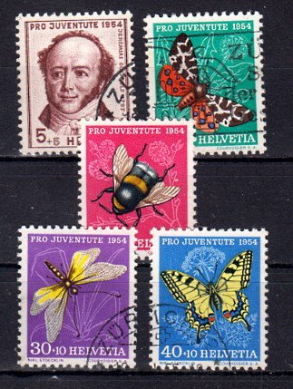 Briefmarke Schweiz 602-06 o