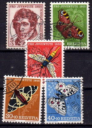 Briefmarke Schweiz 618-22 o