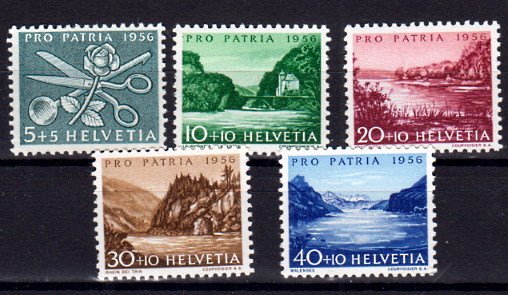 Briefmarke Schweiz 627-31 **