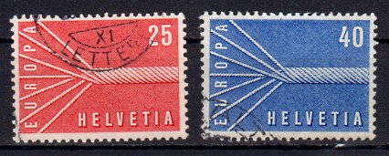 Briefmarke Schweiz 646-47 o