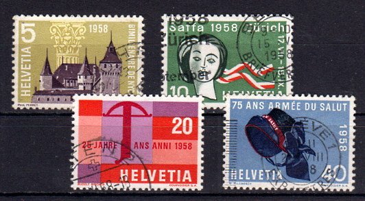 Briefmarke Schweiz 653-56 o