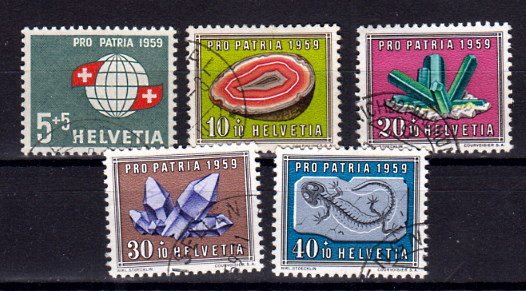 Briefmarke Schweiz 674-78 o