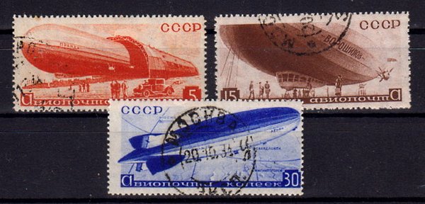 Briefmarke Sowjetunion 483 + 85 + 87 o