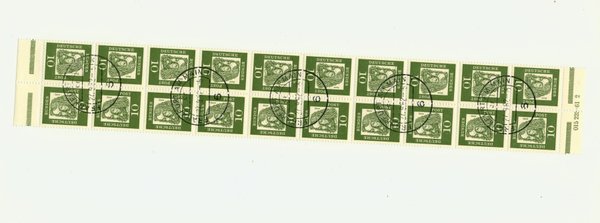 Briefmarke BRD K1 HAN gestempelt Zwanzigerblock