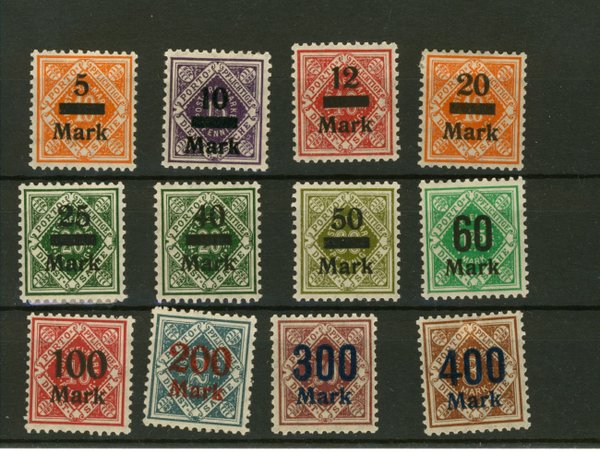 Briefmarke Württemberg 159/70 * / **
