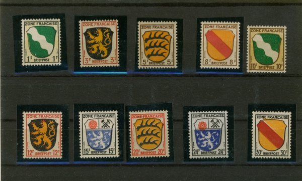 Briefmarke Französische Zone 1/10 **