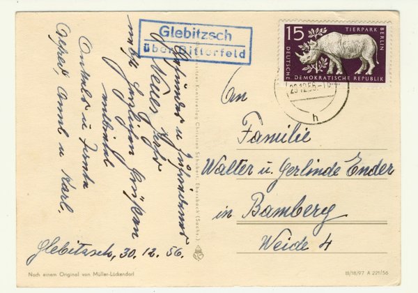 Brief DDR 553 Einzelfrankatur