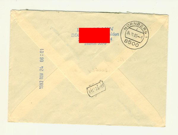 Brief DDR 2788 Einzelfrankatur