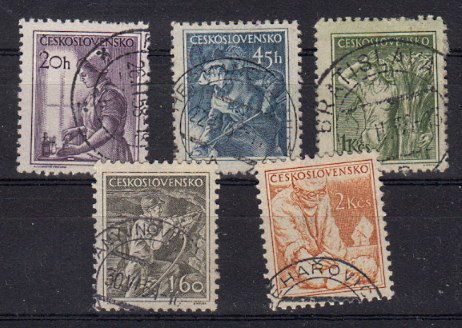 Briefmarke Tschechoslowakei 848-52 o