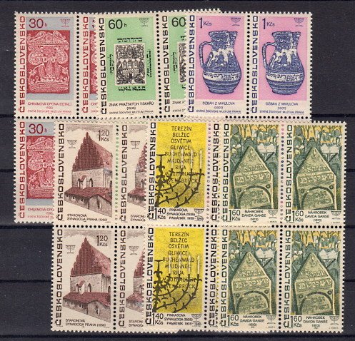 Briefmarke Tschechoslowakei 1709-14 ** 4er Blöcke
