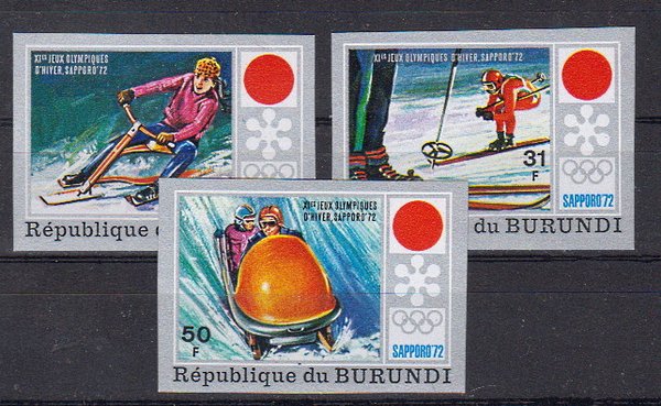 Briefmarke Burundi 850-52 B **