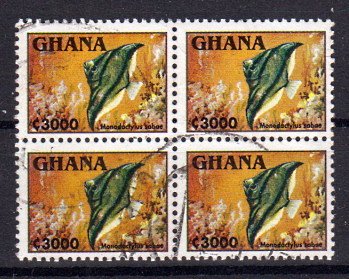Briefmarke Ghana 2196 o 4er Block