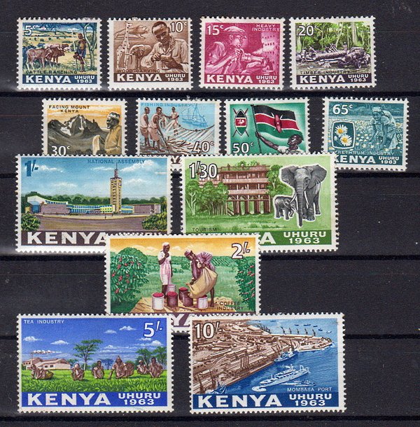 Briefmarke Kenia 1-14 *