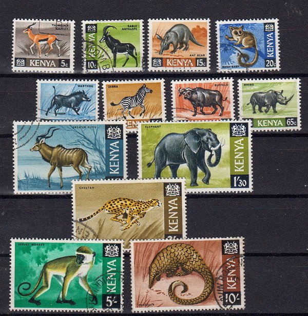 Briefmarke Kenia 20-32 o