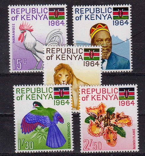 Briefmarke Kenia 15-19 **