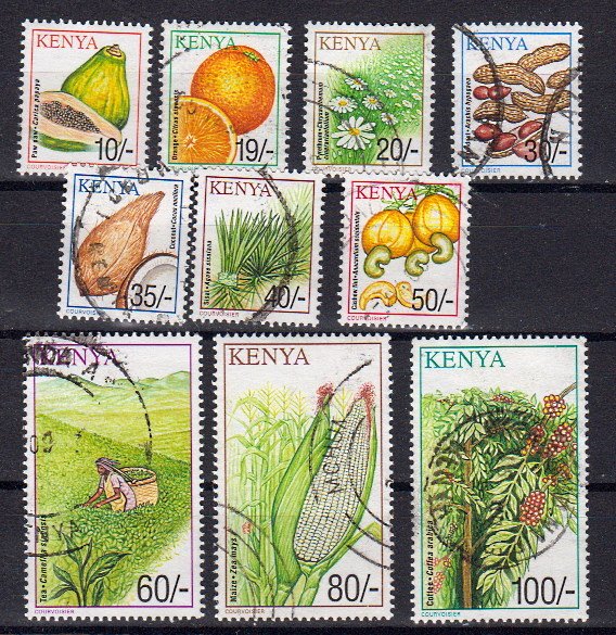 Briefmarke Kenia 750-59 o