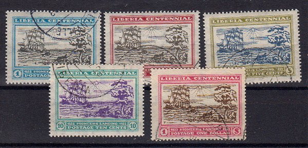Briefmarke Liberia 227-31 o