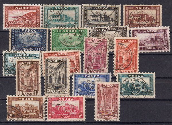 Briefmarke Marokko 96-114 o