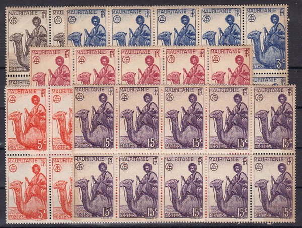 Briefmarke Mauretanien 78-81 + 83 ** 10er Blöcke