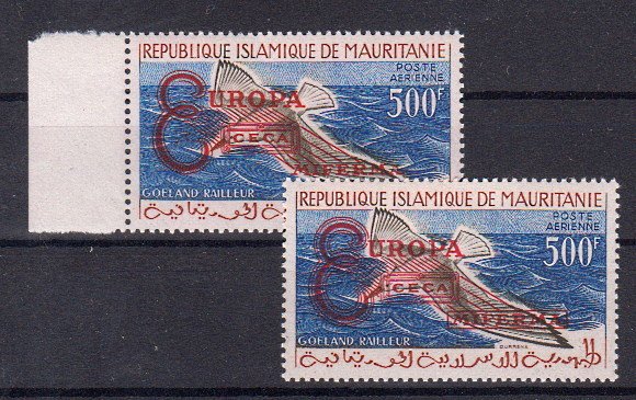 Briefmarke Mauretanien VI Typ I + II **