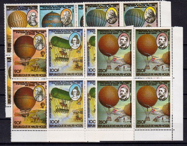 Briefmarke Obervolta 884-89 ** 4er Blöcke