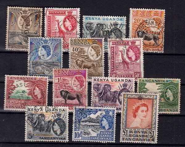 Briefmarke Ostafrikanische Gem. 92-105 o
