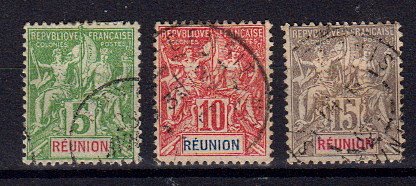 Briefmarke Reunion 46-48 o