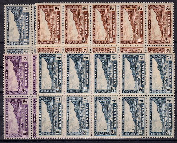 Briefmarke Senegal 118-21 ** 10er Blöcke