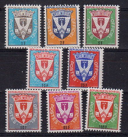 Briefmarken Senegal Dienst 1-8 **