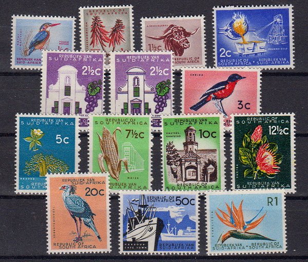 Briefmarken Südafrika 287-99 ** (291 I + II)