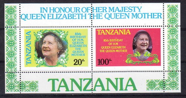 Briefmarke Tansania Block 42 **