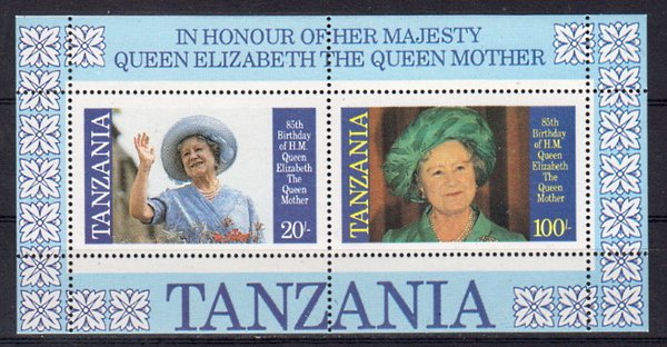 Briefmarke Tansania Block 43 **
