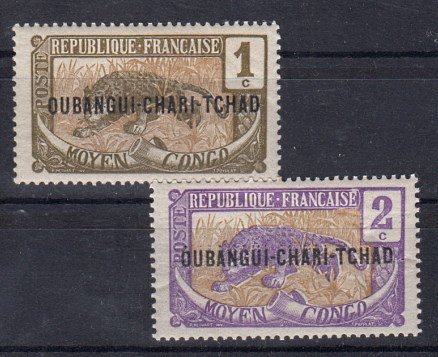 Briefmarke Ubangi-Schari-Tschad 1-2 **