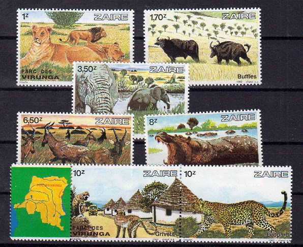 Briefmarke Zaire 779-85 **