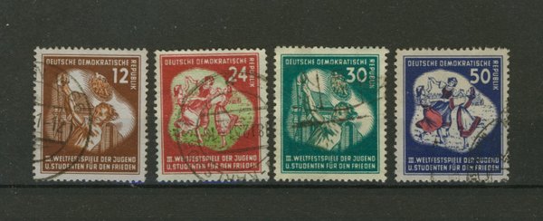 Briefmarke DDR 289/92 gestempelt
