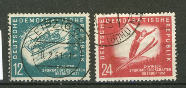 Briefmarke DDR 280/81 gestempelt