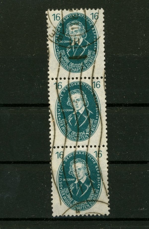 Briefmarke DDR 267 gestempelt senkrechter Dreierstreifen