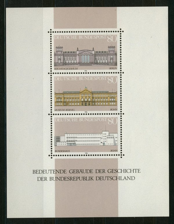 Briefmarke BRD Block 20 ** mit 1287/1289