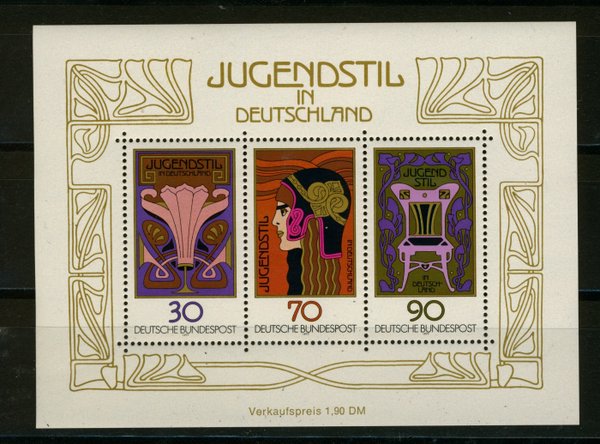 Briefmarke BRD Block 14 ** mit 923/925