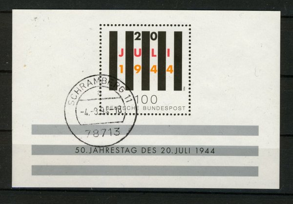 Briefmarke BRD Block 29 gestempelt mit 1741